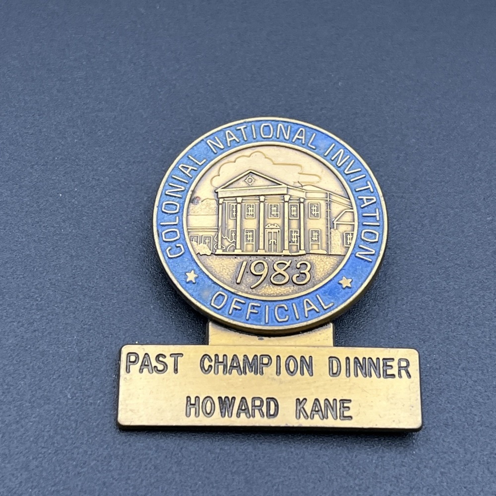 1983 Colonial National Invitation‎ Official Past Champion Dinner Howard Kane Pin